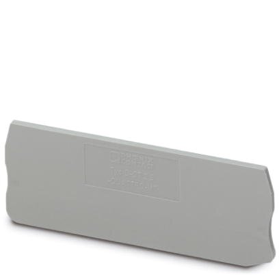 Phoenix Contact End cover; Length: 84mm; Width: 2.2mm; Height: 36.5mm; Color: Gray